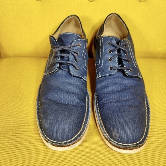 JOHN VARVATOS Men\'s Navy Blue Canvas Oxfords Lace Up Shoes Size 7M main image 9